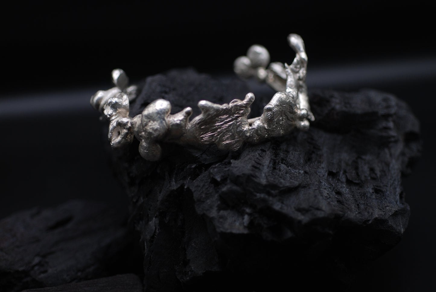 Silver flower leaves