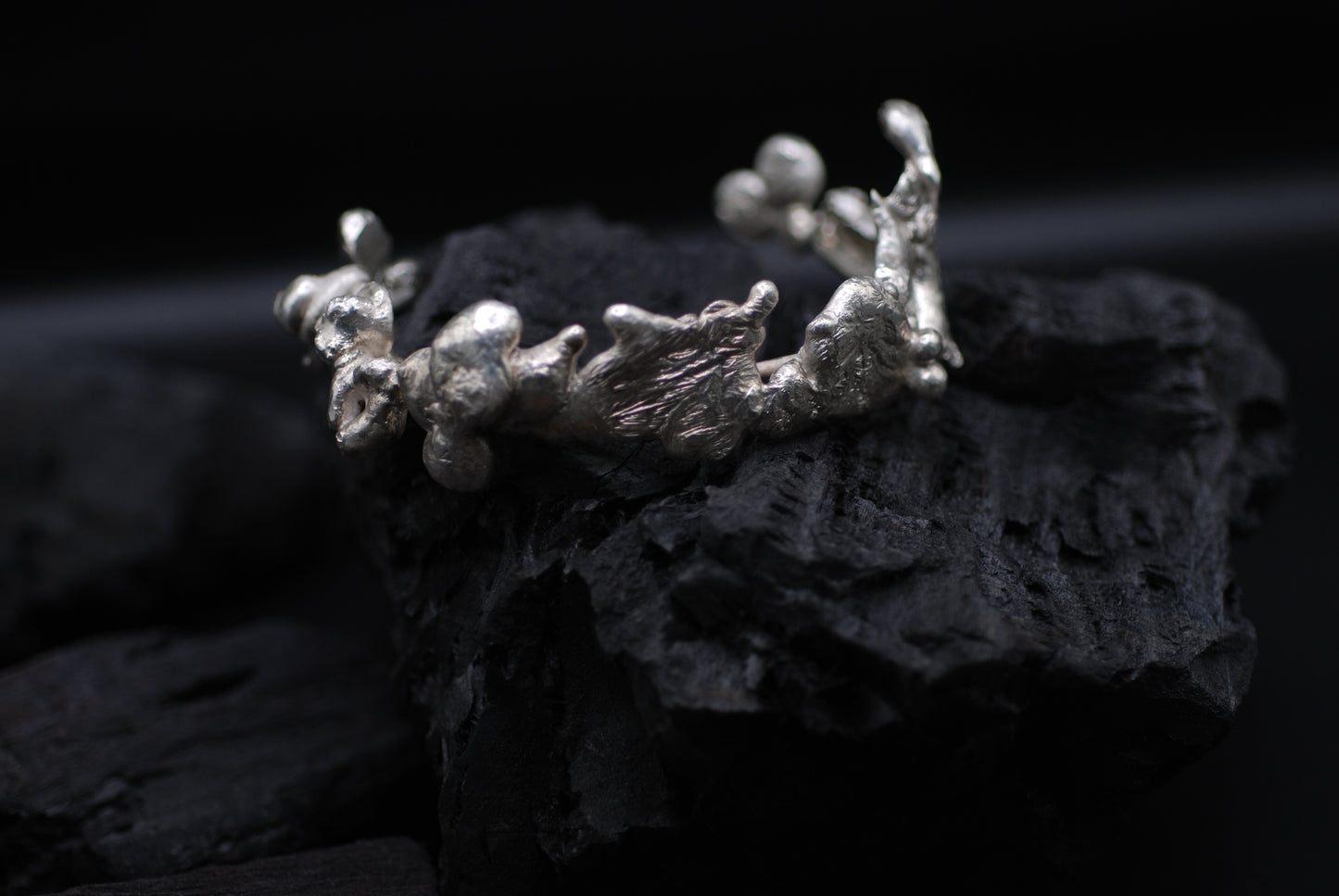 Silver flower leaves