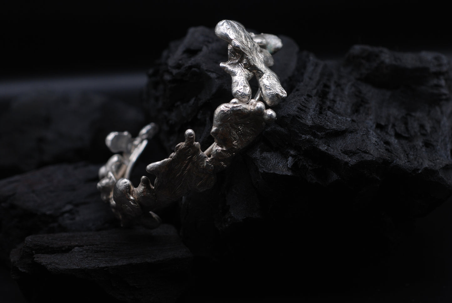 Silver flower leaves