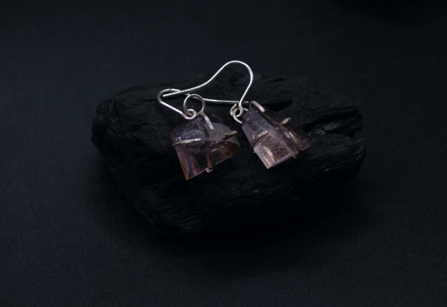 Drop earrings amazonite and silver